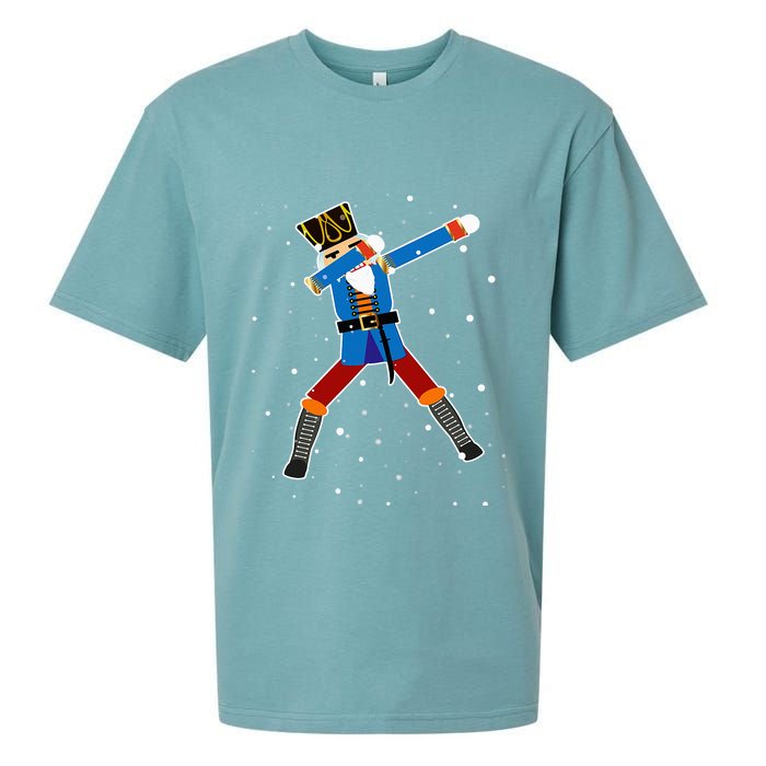 Dabbing Nutcracker Christmas Nutcracker Dab Xmas Sueded Cloud Jersey T-Shirt