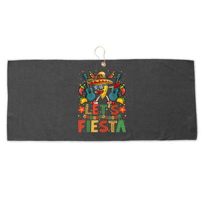 Dabbing Nacho Cinco De Mayo Women Men Lets Fiesta Large Microfiber Waffle Golf Towel