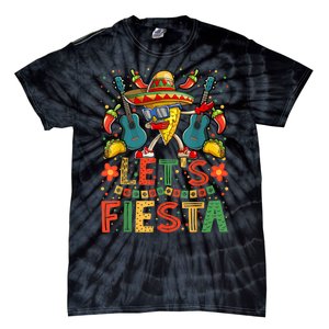 Dabbing Nacho Cinco De Mayo Women Men Lets Fiesta Tie-Dye T-Shirt