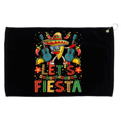 Dabbing Nacho Cinco De Mayo Women Men Lets Fiesta Grommeted Golf Towel