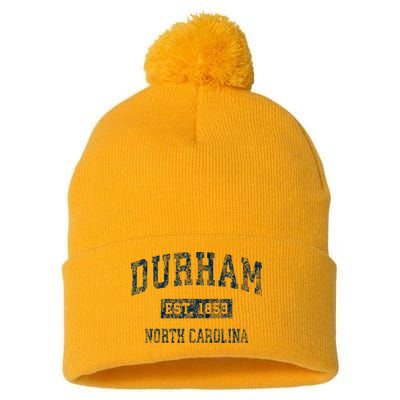 Durham North Carolina Nc Vintage Sports Pom Pom 12in Knit Beanie