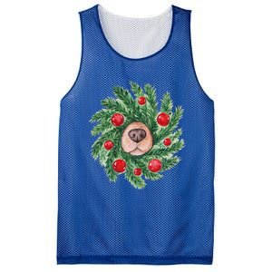 Dog Nose Christmas Wreath Christmas Dog Mesh Reversible Basketball Jersey Tank