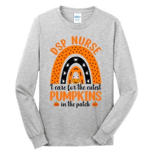 Dsp Nurse Cutest Pumpkins Rainbow Halloween Spider Gift Tall Long Sleeve T-Shirt