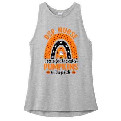 Dsp Nurse Cutest Pumpkins Rainbow Halloween Spider Gift Ladies PosiCharge Tri-Blend Wicking Tank