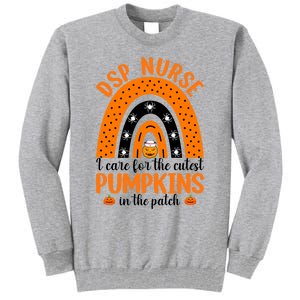 Dsp Nurse Cutest Pumpkins Rainbow Halloween Spider Gift Tall Sweatshirt