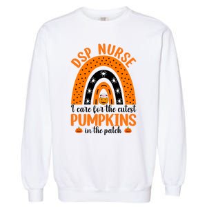 Dsp Nurse Cutest Pumpkins Rainbow Halloween Spider Gift Garment-Dyed Sweatshirt