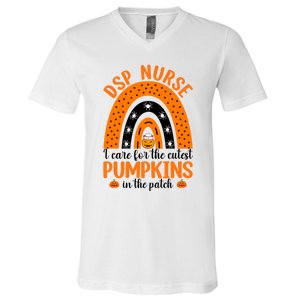 Dsp Nurse Cutest Pumpkins Rainbow Halloween Spider Gift V-Neck T-Shirt