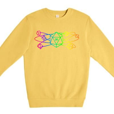 DnD D20 Atom Rainbow Gamer Premium Crewneck Sweatshirt