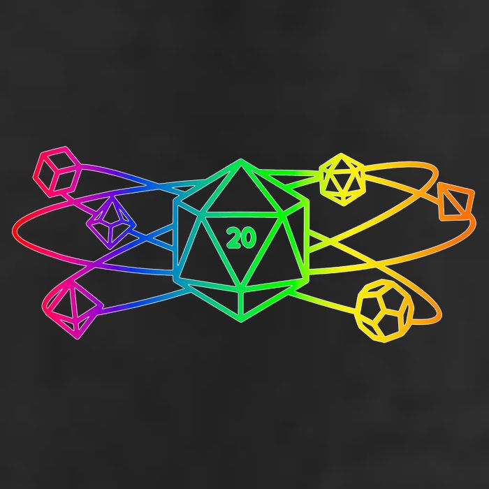 DnD D20 Atom Rainbow Gamer Cool Comfort Performance Bucket Hat