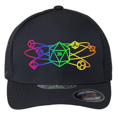 DnD D20 Atom Rainbow Gamer Flexfit Unipanel Trucker Cap