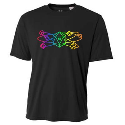 DnD D20 Atom Rainbow Gamer Cooling Performance Crew T-Shirt