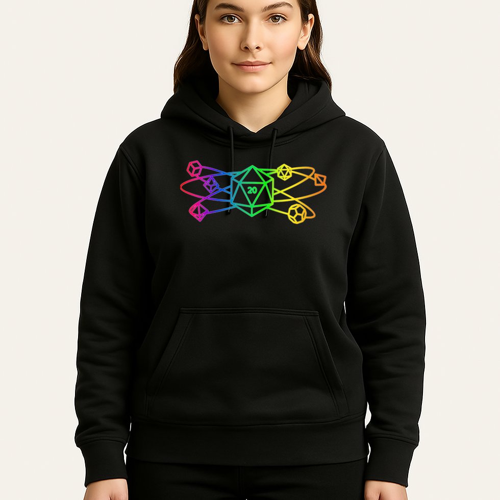 DnD D20 Atom Rainbow Gamer Hoodie