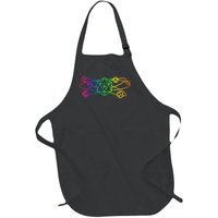 DnD D20 Atom Rainbow Gamer Full-Length Apron With Pockets