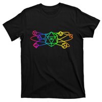 DnD D20 Atom Rainbow Gamer T-Shirt