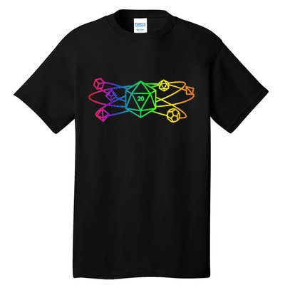 DnD D20 Atom Rainbow Gamer Tall T-Shirt