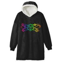 DnD D20 Atom Rainbow Gamer Hooded Wearable Blanket