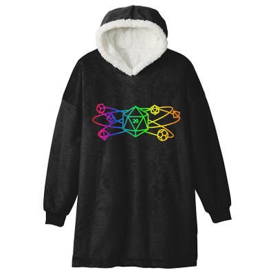 DnD D20 Atom Rainbow Gamer Hooded Wearable Blanket