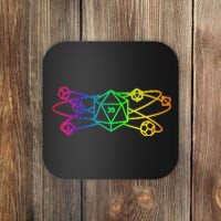 DnD D20 Atom Rainbow Gamer Coaster