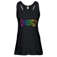 DnD D20 Atom Rainbow Gamer Ladies Essential Flowy Tank