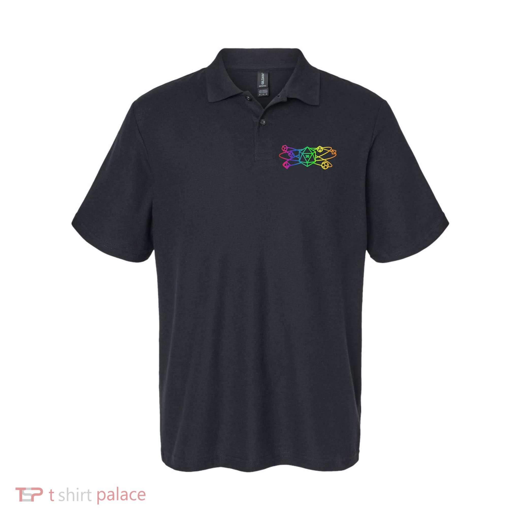 DnD D20 Atom Rainbow Gamer Polo