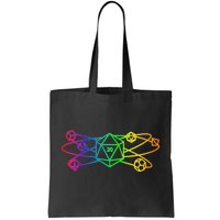 DnD D20 Atom Rainbow Gamer Tote Bag