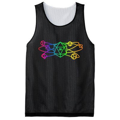 DnD D20 Atom Rainbow Gamer Mesh Reversible Basketball Jersey Tank