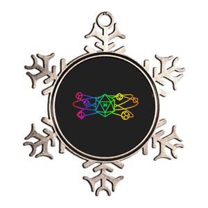 DnD D20 Atom Rainbow Gamer Metallic Star Ornament