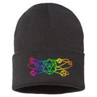 DnD D20 Atom Rainbow Gamer Sustainable Knit Beanie