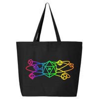 DnD D20 Atom Rainbow Gamer 25L Jumbo Tote