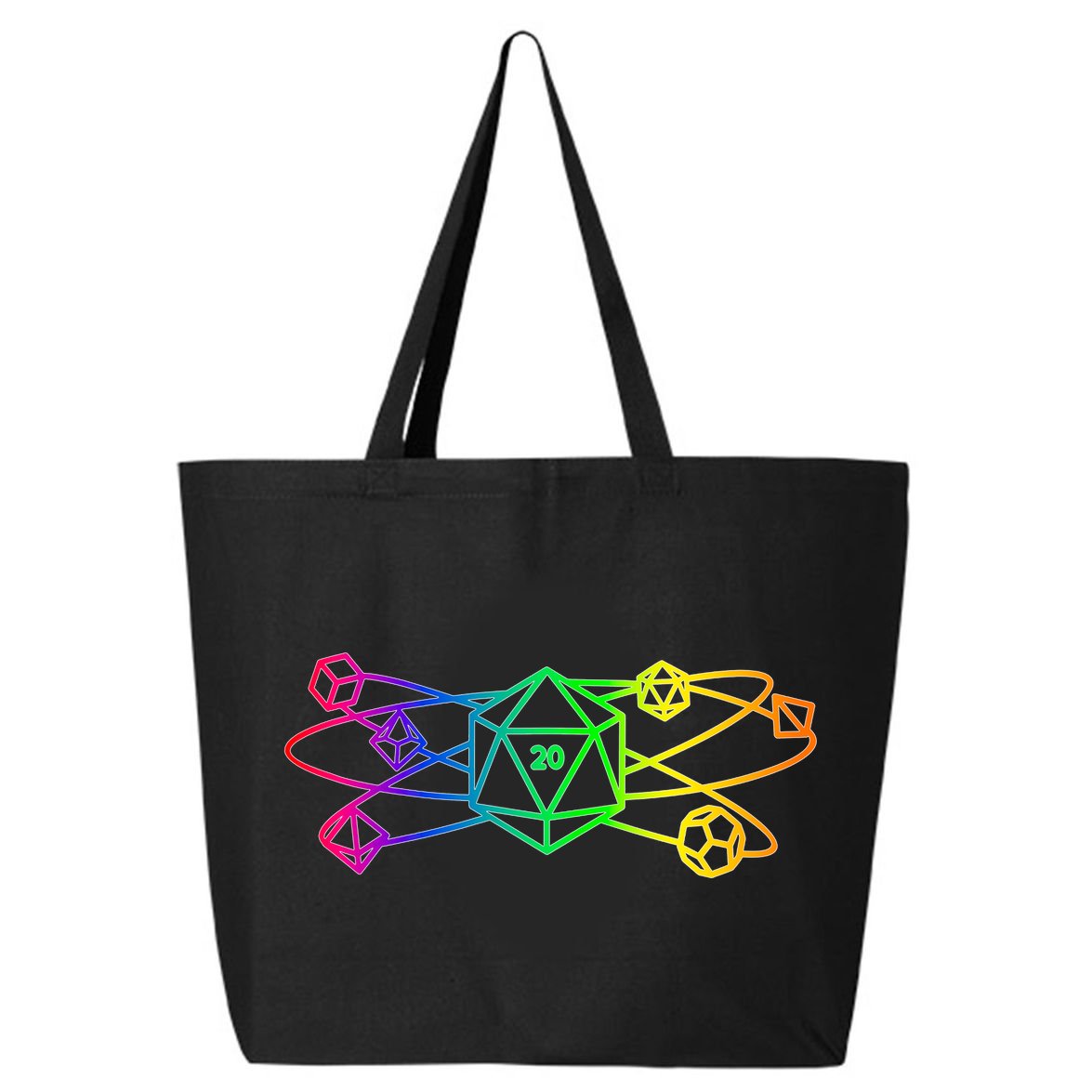 DnD D20 Atom Rainbow Gamer 25L Jumbo Tote