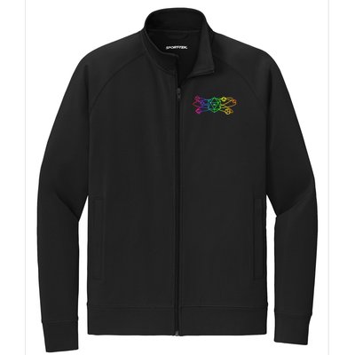 DnD D20 Atom Rainbow Gamer Stretch Full-Zip Cadet Jacket