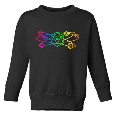 DnD D20 Atom Rainbow Gamer Toddler Sweatshirt