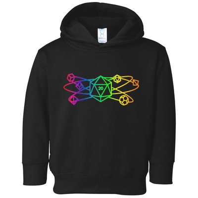 DnD D20 Atom Rainbow Gamer Toddler Hoodie