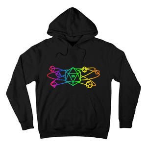 DnD D20 Atom Rainbow Gamer Tall Hoodie