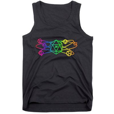 DnD D20 Atom Rainbow Gamer Tank Top