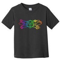 DnD D20 Atom Rainbow Gamer Toddler T-Shirt