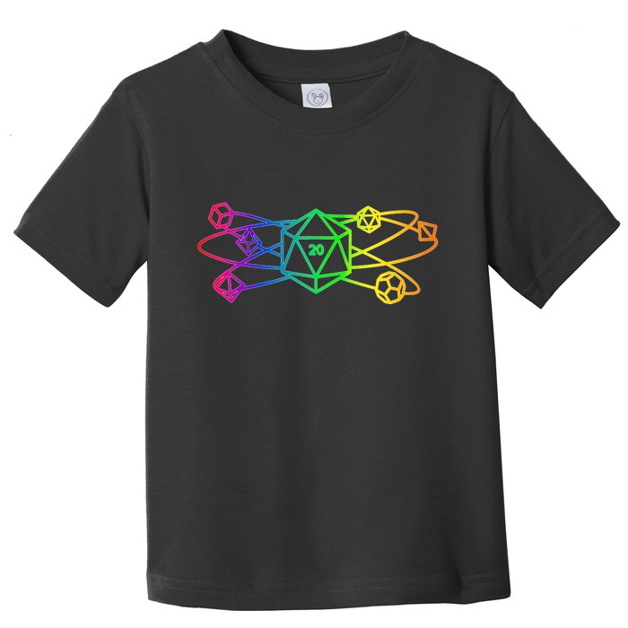 DnD D20 Atom Rainbow Gamer Toddler T-Shirt