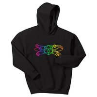 DnD D20 Atom Rainbow Gamer Kids Hoodie