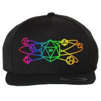 DnD D20 Atom Rainbow Gamer Wool Snapback Cap