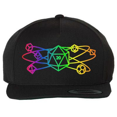 DnD D20 Atom Rainbow Gamer Wool Snapback Cap