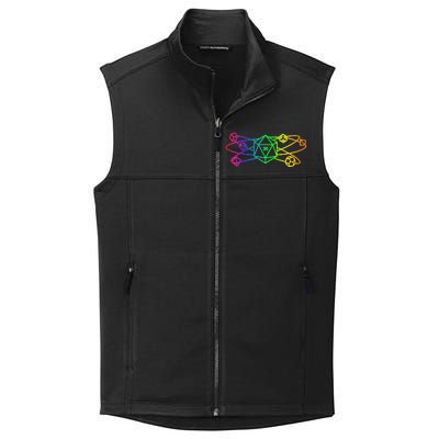 DnD D20 Atom Rainbow Gamer Collective Smooth Fleece Vest