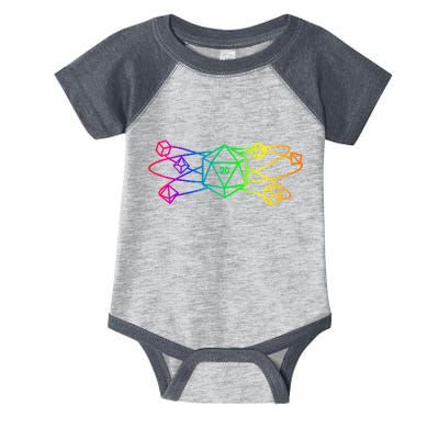 DnD D20 Atom Rainbow Gamer Infant Baby Jersey Bodysuit