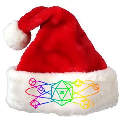 DnD D20 Atom Rainbow Gamer Premium Christmas Santa Hat