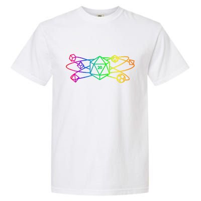 DnD D20 Atom Rainbow Gamer Garment-Dyed Heavyweight T-Shirt