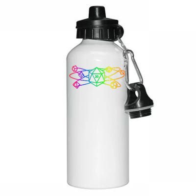 DnD D20 Atom Rainbow Gamer Aluminum Water Bottle