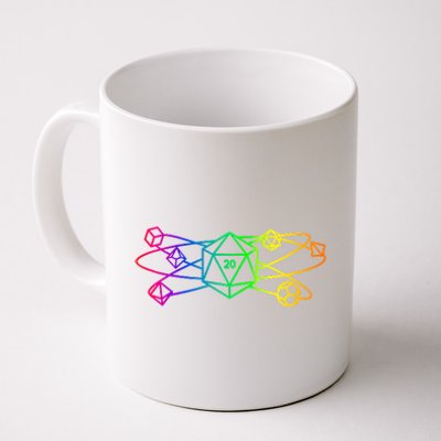 DnD D20 Atom Rainbow Gamer Coffee Mug