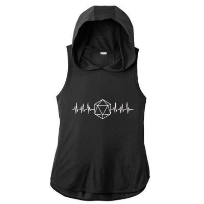 DnD D20 Life Pulse Ladies PosiCharge Tri-Blend Wicking Draft Hoodie Tank