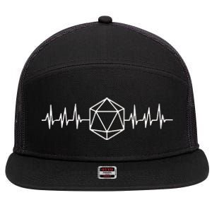 DnD D20 Life Pulse 7 Panel Mesh Trucker Snapback Hat