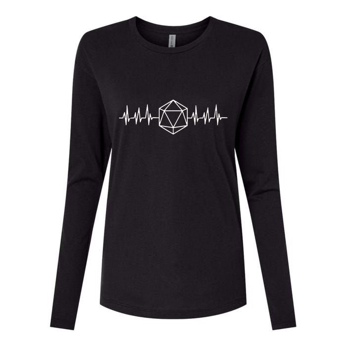 DnD D20 Life Pulse Womens Cotton Relaxed Long Sleeve T-Shirt