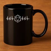 DnD D20 Life Pulse 11oz C Handle Ceramic Mug